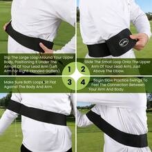 FINGER TEN Double Loop Adjustable Golf Swing Trainer 1 Pack, Portable Tool For Building Muscle Memory And Improving Swing Connection, Essential Companion For Accurate Swings - Black - View 3