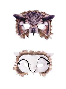 Easter Animal Masks - Rabbit, Owl, Fox, Cheetah Half Face Masks, Suitable For Easter, Halloween, Carnival, Costume Parties, Theme Parties, Cosplay Props - Multicolor - View 7