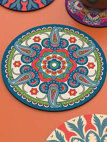 1 pieza Posavasos de té resistente al calor, lindo tapete de mesa de comedor, almohadilla antescaldadura para ollas, salvamanteles de goma de alto valor, salvamanteles resistente al calor para ollas calientes - Multicolor - Ver 6