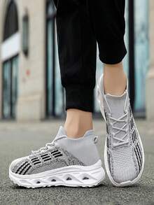 New Fashionable Classic Lightweight Solid Color Casual Fringe Sneakers, Outdoor Casual Sports Shoes For Spring And Summer - Grey - View 5
