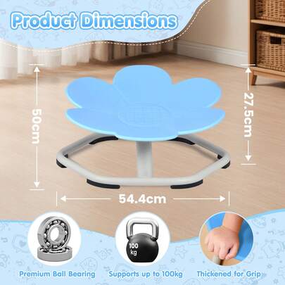  Advwin Sensory Spinning Chair For Kids Rotating Sensory Chair For Toddlers Autism Training Swivel Chair For Kids, Blue