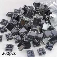 200pcs 0.39inch Square Glass Mosaic Tiles - Premium Craft Decorative Pieces For Creative Art, Painting, Handmade Jewelry, And DIY Projects - A - View 14