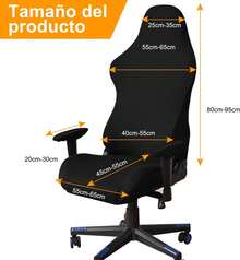 Gaming ChairsMarsheepy Funda para Silla con Brazos Color sólido de poliéster Desmontable y Anti-Polvo. Ideal para sillas Gaming de Juegos de Oficina y más Blanco - Rosa - Ver 2