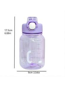 1pc 700ml Large Capacity Water Bottle - Cute Wide-Mouth Design, Leak-Proof, Comes With A Straw, Suitable For Camping, Cycling, And Fitness Activities. - Multicolor - View 6