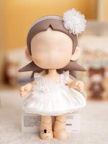 【仅服装】畅销款17厘米第一/二/三代Labobo娃娃服装 - 珍珠花朵发箍、婚纱、公主裙。兼容La Bubu、天使与恶魔系列服装，适合作为圣诞节或祈祷礼物。 - 彩色 - 查看 8