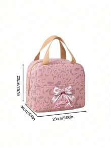 女士/女孩个性化字母午餐包，可爱蝴蝶结字母保温午餐手提包，防漏密封，保温保暖，柔软大容量，可重复使用。适用于办公室、学校、野餐、海滩、教室等场合，可用作收纳包、女士午餐包、学习用品包，是生日、返校、情人节、圣诞节、母亲节的理想礼物，日常使用防水保冷包，户外野餐包，女士午餐包，学习用品，露营必备。 - 彩色 - 查看 10