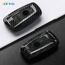 BMW Key Fob Cover, Square Carbon Fiber Style ABS Car Key Case Fit For BMW 1 3 5 7 Series X1 X2 X3 X5 X6 X7 M3 M4 M5 M6 M8, Unisex - BMW a - View 2