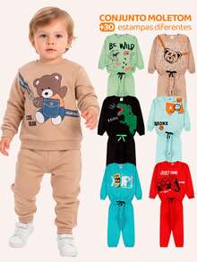 Baby Kit 6 Pieces Of Children's Sweatshirts For Boys - 3 Jackets + 3 Pants - Nhiều màu - Xem 1