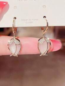 优雅金属郁金香耳环 - 派对、生日和节日礼物，百搭精致的金属配饰 - 多色 - 查看 8