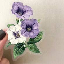 50张复古卡通蘑菇、植物和蝴蝶贴纸 - 透明PET材质，适用于日记本、冰箱、手机壳和DIY手工制作 - 50PCS - 查看 6