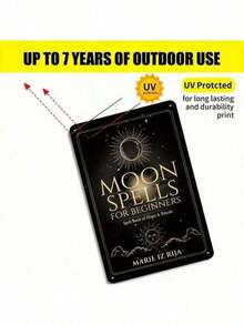 1PC Moon Spells Beginners, Magic Book, Witchcraft Spells Guide, Black And Gold Design, Occult Enthusiasts, 8x12 Inches/ 20x30 - 多色的 - 查看 6