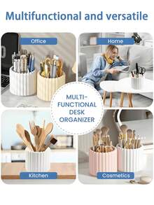 [Delivery Within 2-7 Days In The United States]360° Rotating Makeup Brush Desktop Organizer, Cosmetic Organizer, Organziers Storage, Large Capacity Cosmetic Storage Box, Jewelry Organzier, Jewlery Storage Oraganizer, Multifunctional Brush Holder Pen Holder, Makeup Orginizer, Office Storage, Stationery Organizer, Nail Storage, Nail Supplies, Perfume Stand, Drawer Organizer, Bedroom Decor, Rotating Pencil Lipstick Eyebrow Pencil Stationery Shelf For Makeup Brushes, Lipsticks, Skincare & Stationery - Perfect For Dressing Table, Vanity, Office Desk, Bathroom Counter, College Dorm, Home Decor - Great Birthday, Christmas, Mother's Day, Valentine's Day, Anniversary, Wedding Gift For Women, Girlfriend, Wife, Mother, Teens, Jewellery Box, Pouch, Makeup Brush Holder, Brush Holder, Perfume Organiser, Pouch Bag, Room Decor, Vanity Accerories, Bathroom Accesssories, Bathroom Decor, Makeup Bag, Cosmetic Bag, Cruise Essentials, Travel Essential, Stocking Stuffers - 彩色 - 查看 4