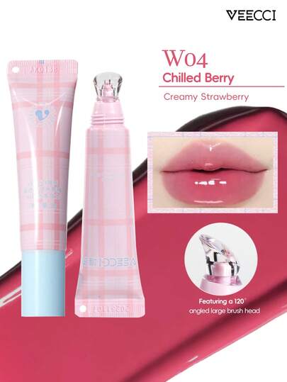 VEECCI Crystal Clear Tube Lip Balm, Moisturizes And Smooths Lip Lines, Instantly Adds Radiance For Plump, Hydrated Lips, Lightweight And Quick-Drying, Suitable For Students And Beginners As A Glossy Lip Balm