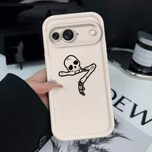 おもしろいスカルパターンのスマホケース、 PIXEL 9 8 7 Pro 5Gに適した滑りやすいり止まりめ保護するカバー、スマートフォンケース。 گوグルピクセル8A、9A、10、 11/12/13/14/15/15プロ/15プラス/15プロマックス/11プロ/12プロ/13プロ/14プロ/12ミニ/13ミニ/11プロマックス/12プロマックス/13プロマックス/14プロマックス/14プラス/5 - ホワイト - チェックする 11