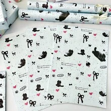 50pcs Cute Cartoon Cat Pattern Gift Wrapping Paper, Large Size Premium Gift Wrapping Paper, Holiday Decor Wrapping Paper, DIY Craft Wrapping Paper And Bouquet Wrapping Paper, Suitable For Holiday, Celebration, Party, Wedding, Birthday, Gift And Party Decor Packaging Needs - Multicolor - View 5