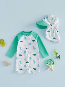 Baby Girls Beachwear - 杏色 - 查看 1