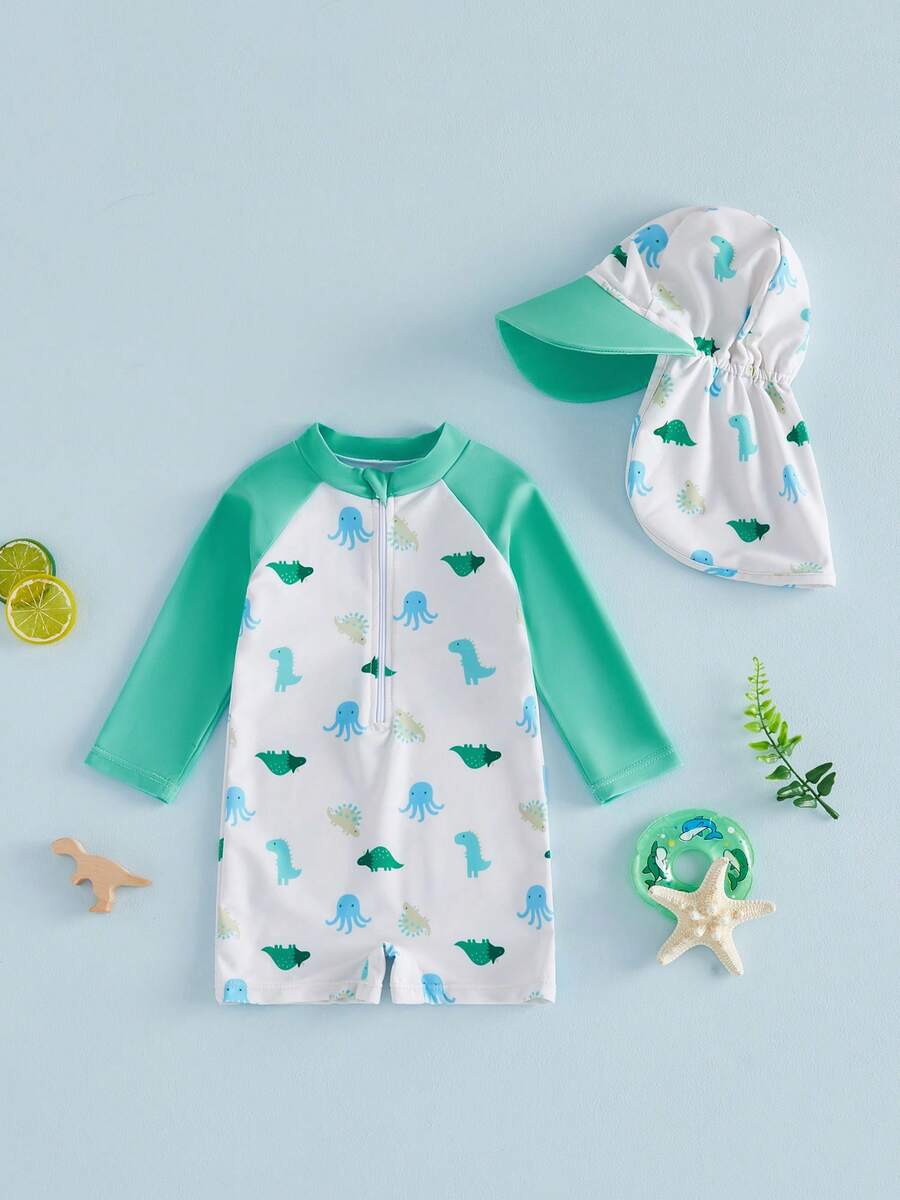 Baby Girls Beachwear - 杏色 - 查看 1