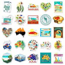 50 pièces Autocollants de paysage de voyage extérieur d'Australie/Maldives/Espagne, convenant pour ordinateur portable, bouteille d'eau, guitare, vélo, , pare-chocs, bagage, planche à roulettes, graffiti, autocollants mignons, meilleur cadeau pour les adolescents et les jeunes adultes, fournitures de scrapbooking - 50 pièces - Voir 5