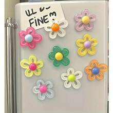 5/8/10pcs Cartoon Flower Fridge Magnets, Cute Decorative Magnets For Office Desk, Storage Cabinet, Dishwasher, Home Decor, Room And Kitchen Decoration, Mother's Day, Christmas Gift - Multicolor - View 3