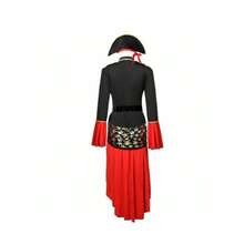Damen Cosplay Kostüm Rot Karneval Hut Paket Piratenkostüm Kleid  Karneval Geschenke - Rot - Übersicht 6
