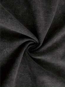 1pc, Washed, Quiet Printed T-Shirt, High-Quality Wax Printed Cotton  Fashion Brand T-Shirt, Suitable For Summer T-Shirt With A Certain Thickness, Holiday Gift - màu đen - Xem 6