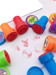 Marvel 10Pcs/Set Spider-Mans Seal Cartoon Set Signet Cartoon Figure Spidergwen Stamp Adolescent Learn Supplies Stationery Anime Bonus - Multicolor - View 2