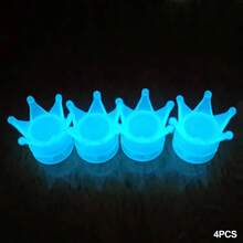 4 Uds.Cubierta de válvula de neumático de rueda con forma de luminosa, válvula de polvo de neumático de motocicleta y bicicleta, tapa fluorescente, accesorios de decoración de neumáticos de coche YOIX - Azul - Ver 16