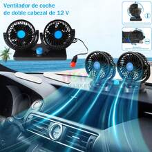 1 Pieza Ventilador De Coche, Ventilador De Asiento Trasero De Doble Cabeza Con Viento Potente, 3 Velocidades De Viento, áNgulo Ajustable De 360 Grados, Alto Flujo De Aire, Bajo Ruido, Promueve Efectivamente La CirculacióN Del Aire, VentilacióN Y Enfriamiento, Esencial Para Los Viajes De AutoconduccióN, FáCil De Instalar, Se Puede Plegar Y Ocultar Debajo Del Reposacabezas,Con Alta Potencia De Viento Y Bajo Ruido - Ventilador de coche negro - Ver 9