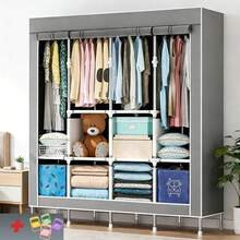 [MXBTG+]170*170 Closet Armable Ropero Rack Guardaropa Recamara Organizacion - Gris - Ver 2