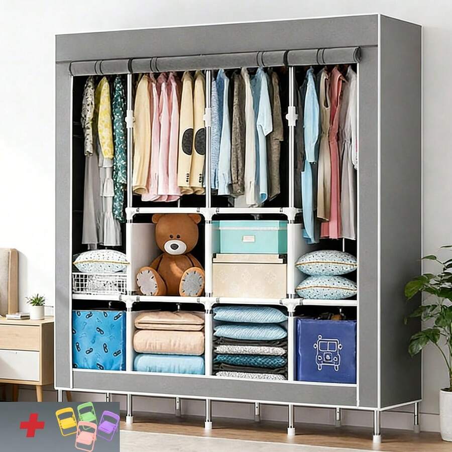 [MXBTG+]170*170 Closet Armable Ropero Rack Guardaropa Recamara Organizacion