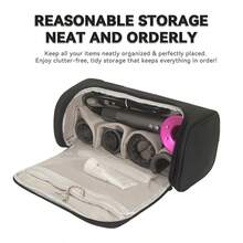 男女通用旅行洗漱包、女士/男士旅行套装、化妆包、旅行药品包、旅行吹风机包、卷发棒包 - 黑色 - 查看 5