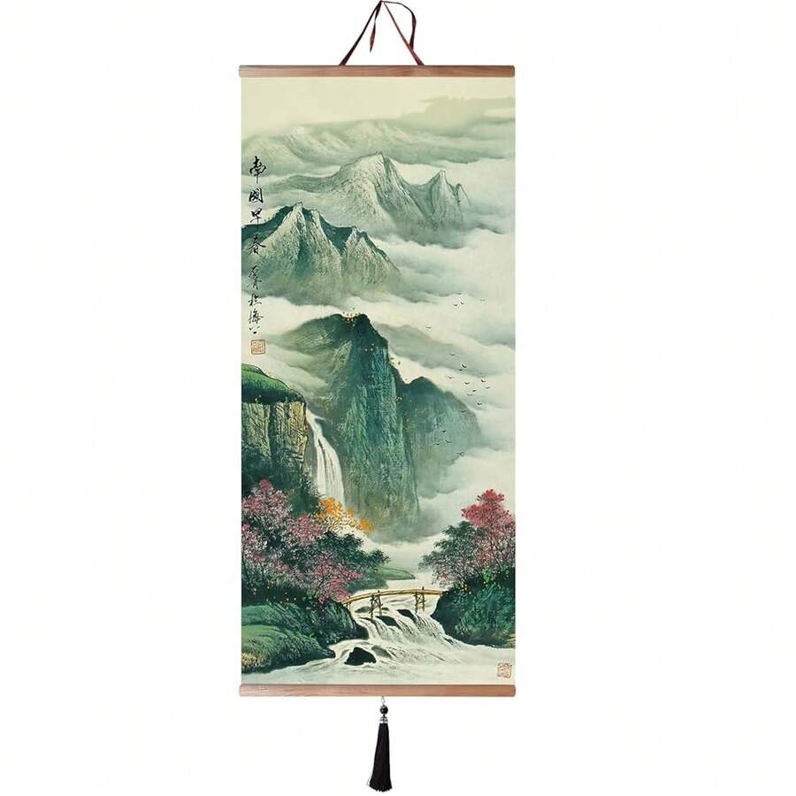 Prints Chinese Scroll Hanging Japanese Wall Art Decor Home - 南方之春 - 查看 1
