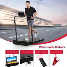 Homefitnesscode C1 2-In-1 Walking & Running Folding Treadmill, 1-10KM/H, 5% Manual Incline, LCD Display With Optional Pad - UK Plug(220-240V) - View 10
