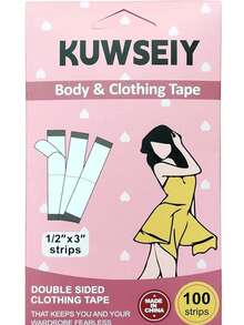 100 Strips Women's Clear Waterproof Strong Adhesive Double Sided Fabric Tape No Slip Wardrobe Invisible Transparent Fashion Body Tape To Secure Clothing Lingerie Dresses For Daily Travel Wedding Party, Body Tape, Boob Tape, Daily Wear And Special Events, Spring Outfits For Women, Travel Essential - 1 - 查看 8