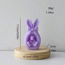 1 pieza Vela perfumada con forma de conejo, decoración del hogar, vela perfumada de conejo de Pascua, regalo de vela perfumada - 1PC - Ver 9