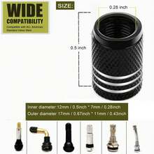 Tapas para vástago de válvula de neumático, juego de tapas de válvula de neumático de aleación de aluminio duradero, cubiertas universales para vástago para automóviles, camiones, motocicletas y bicicletas B1MJ - Estilo A - Naranja - Ver 6