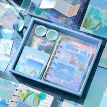 横版系列笔记本礼盒套装，生日礼物，ins风，贴纸，记事本，便签本 - 1 Set - 查看 10