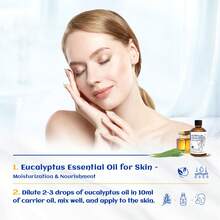 HIQILI 尤加利精油，100毫升/30毫升/10毫升 纯天然精油，可用于清洁、香薰、加湿器、蜡烛制作、护发、按摩，也可添加到喷雾、洗发水、护发素中。 - Eucalyptus - 查看 7