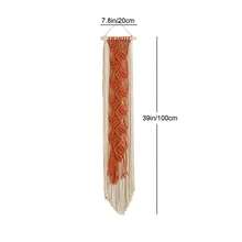 1 Stück Makramee Wandbehang, Boho Stil Quasten Blatt Dekoration, minimalistischer handgewebter Spitzen Wandteppich, langer Hintergrund Kopfteil Wandbehang Decke - Verschiedenfarbig - Übersicht 16