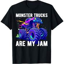 Monster Trucks Are My Jam Monster Truck T-Shirt - 黑色 - 查看 1
