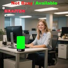Luz ocupada para oficina indicador LED de estado de trabajo remoto rojo/verde visualización de 2 colores para reuniones tiempo de enfoque -018 - Rojo - Ver 5