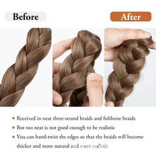 1 Pc Synthetic Premium Adjustable Handmade Wig Braided Elastic Band Hair Fashion Braiding Hair Headband Headwear For Women - Multicolor - View 7