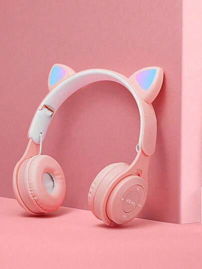 Wireless Headphones With Jerry Chip, Glowing, Ear Protection, Cat Ear Wireless Headphones, Rabbit Ear Wireless Headphones, Gaming & Music Wireless Headphones