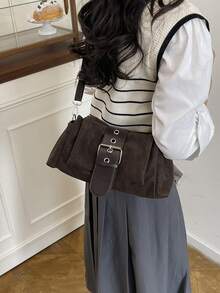 Fashionable New Versatile Diagonal Shoulder Bag, Suitable For Commuting And Outings, Autumn/Winter - Coffee - View 5