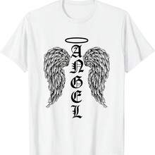 Camiseta con alas de ángel, halo, plumas y Dios, regalo divertido e increíble - Blanco 4 - Ver 1