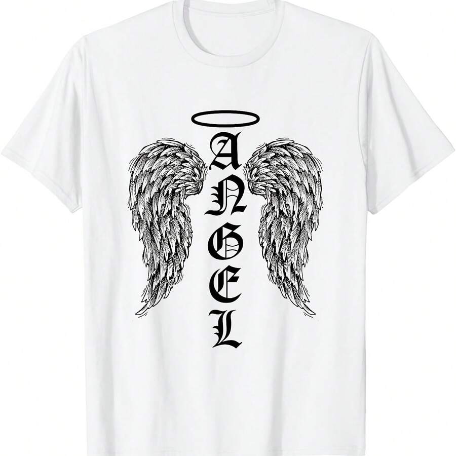 Camiseta con alas de ángel, halo, plumas y Dios, regalo divertido e increíble - Blanco 4 - Ver 1