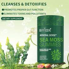 2pcs GWYNNE Shilajit Seaweed Gummies 1600Mg Immune Support Supplement Calcium Promotes bone and joint growth 60 Gummies - 2 piezas - Ver 3