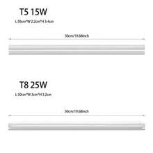 Bombilla de tubo fluorescente T5/T8 15W/25W de ahorro de energía AC220V para iluminación de salas de exposiciones de tiendas, de conexión de enchufe UE EE.UU. DQO4 - Solo cable de conmutación de la UE - Ver 4