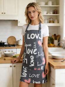 Bộ 1 tạp dề chống thấm nước và dầu mỡ kèm găng tay rửa chén bằng silicon, tạp dề nấu ăn nhà bếp tối giản và thời trang, tạp dề nấu ăn bằng polyester chống bám bẩn, thích hợp sử dụng trong gia đình và nấu nướng, găng tay rửa chén bảo vệ có thể tái sử dụng, phù hợp cho cả nam và nữ, làm vườn, nấu ăn, dọn dẹp, bề mặt chống trơn trượt, thích hợp cho nhà bếp, phòng tắm, nhà cửa và các trường hợp khác. - A - Xem 7