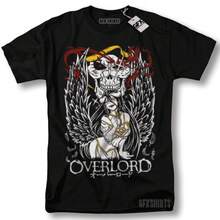 Overlord Albedo Shirt Ainz Ooal Gown Waifu Anime Manga Graphic T-Shirt - Black - View 8